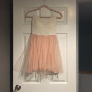 Tulle and lace strapless dress!